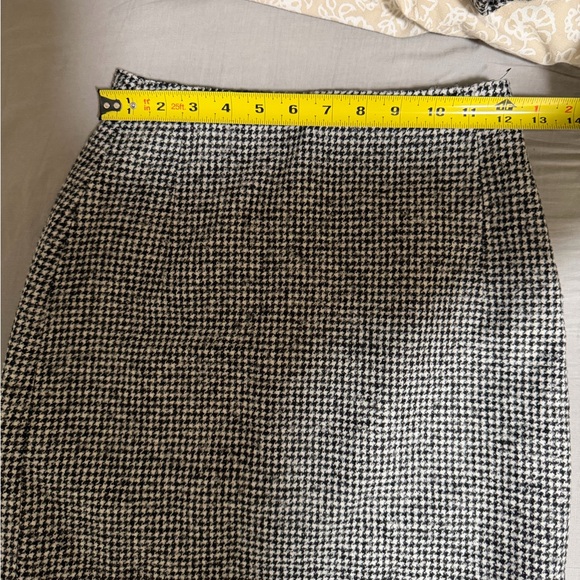 Massimo Dutti Black and White Houndstooth Blazer Wool - Picture 8 of 13